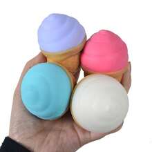Juguete antiestrés creativo de TPR, pelota apretable con diseño de helado, simulación de masa de harina, artículo para aliviar la presión - Multicolor - Ver 2