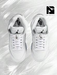 Jordan 5 Retro White Metallic (2026) (GS)– Sneakers– Shoes For Women - Vintage-Spring & Summer-Inspired Running Shoes, Shock-Absorbing Comfort, Gym To Streetwear Casual Wear -Mother's Day Gifts-Father's Day Gift-HQ7980 103 - Trắng/Bạc ánh kim/Đen - Xem 3