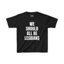 Camiseta Divertida de Estilo Baby Tee: Deberíamos ser todas lesbianas, Camiseta Gráfica Ajustada para Mujer, Camiseta Baby Tee Y2K, Camiseta con Eslogan, Camiseta Divertida para Festivales, Camiseta de Meme Divertido para Rave - Negro - Ver 1