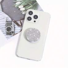 Fully Rhinestone Studded Phone Grip Stand, Sparkling Bling Anti-Slip Handle, Slouchy Desk Mount For Live Streaming & Selfie, Fits All Phone Models, Thoughtful Gift For Girlfriend - Multicolor - View 19