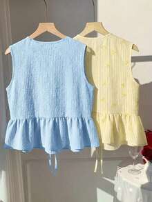 2 piezas Blusas de verano de moda 2026 para mujeres, para vacaciones, primavera, Día de San Valentín, salir, verano, primavera, Día de San Valentín, carnaval, playa, fiesta de cumpleaños, boda, salir.Top sin mangas rojo, top sin mangas rosa, - Multicolor 10 - Ver 2