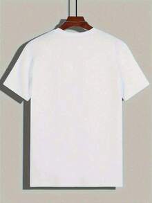 Women's Soccer Ball Graphic Print T-Shirt, 180g, 1 Piece, Goal-Inspired, Casual, 100% Cotton, Urban Sporty Style - 白色 - 查看 3