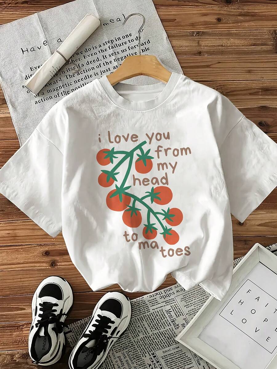 Camiseta con estampado | Top casual de manga corta y cuello redondo, adecuado para verano y primavera, ropa de mujer, estilo con patrón geométrico. Top de manga corta cómodo y versátil. - Blanco - Ver 1