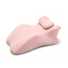 Almohada de espuma viscoelástica en forma de cuña para adultos, ergonómica para dormir boca abajo y leer, con soporte multiposición para sentarse, soporte para la espalda y elevación de piernas, con funda extraíble. - Rosa - Ver 11