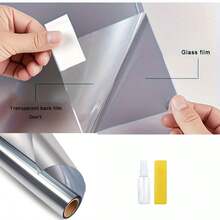 1 Cuộn Màng Cách Nhiệt Kính - Màng Chống Nắng Cửa Sổ, Chất Liệu PET Tự Dính, Màng Cách Nhiệt Chống Nhìn Trộm Một Chiều, Miếng Dán Kính Chống Nắng Cửa Sổ, Màng Chống Nắng Một Chiều, Màng Chống Nắng Ban Công Gia Đình, Dễ Dán, Bền - 1PC - Xem 12