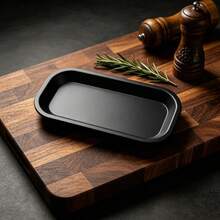 1pc Matte Black Storage Tray, Scratch-Resistant And Durable Design, Desktop Organizer Tray For Smoking Accessories - Black - View 10