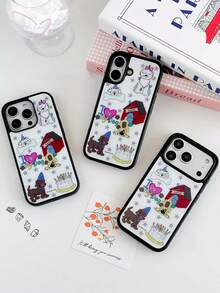 1pc Cute Dog Party Suitable For IPhone 17 Pro Max Phone Case, Apple 17 New 17 Pro Creative 16 Pro Max Matte 16 Pro Anti-Fall 16 Healing 15/14/13 Girl 12/11 Anti-Fall Protective Cover - Multicolor - View 3