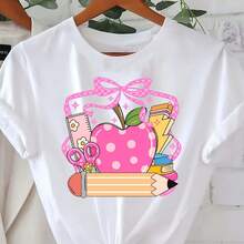 Men's White T-Shirt With Los Angeles Print In Gothic Typography - White - View 1