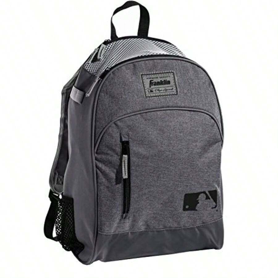 Franklin Sports - Bolsa de béisbol para niños, béisbol Juvenil, softbol + Mochila teeball - Bolsa de Equipo Deportivo para niños + niños pequeños - Sostiene 2 teeball + Bates de béisbol + Incluye - Gris - Ver 1
