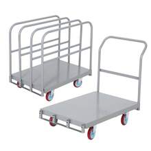 Carro de panel de acero pesado 2 en 1 con capacidad de 2500 libras, 4 ruedas giratorias, tamaño de 36x24 pulgadas, 4 barandillas laterales para madera y pared seca Dolly - 4 paneles - Ver 1