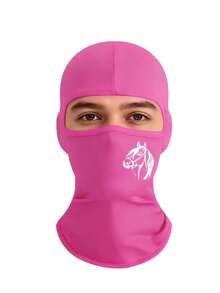 1pc Solid Color Printed Neck Gaiter Face Mask, Breathable Dust-Proof Sun Protection Multifunctional Neck Warmer, Suitable For Cycling, Hiking, Trekking - Multicolor - View 17