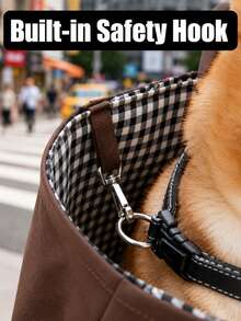 1pc Foldable Breathable Pet Carrier Bag, Large Capacity Pet Sling Bag - Multicolor - View 9