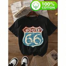 Camiseta de moda para mujer, estampado vintage, primavera-verano, diseño casual y cómodo para vacaciones al aire libre - Negro - Ver 7
