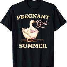 Camiseta Divertida de Verano para Futura Mamá con Diseño de Mamá Ganso para Anuncio de Embarazo - Negro - Ver 6