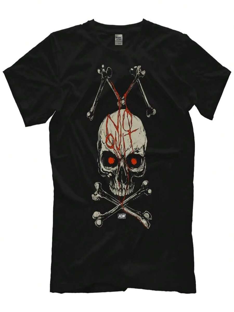 Camiseta oficial de AEW: Jon Moxley, nunca te rindas - Negro - Ver 1