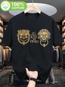 Camiseta de la película Laberinto para hombre - Estampado retro de los años 80 del Rey y la Reina Goblin, camiseta negra transpirable de cuello redondo adecuada para uso diario, gimnasio, fiestas de disfraces - Regalo ideal para fans, diseño clásico de la película Laberinto de corte holgado. - Negro - Ver 7