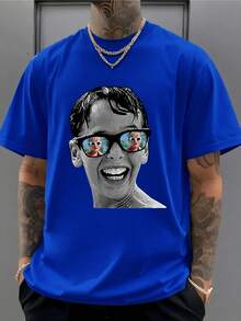 Witllent Men's 100% Cotton The Movie Sandlot - Camiseta De Manga Corta De Algodón Suave Con Estampado Gráfico Para Hombre, Casual, Cuello Redondo, Color   T-Shirt, Men's Christmas Heavy Cotton T-Shirt(1 PC)100% Cotton - Azul - Ver 1