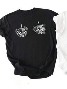 Camiseta de despedida de soltera con temática disco personalizada y colores cómodos, camiseta de fiesta nupcial , camiseta retro de los años 70 para despedida de soltera Las Vegas.,Embalaje individual - Negro - Ver 6