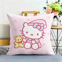 Miniso Vỏ gối trang trí in hình gấu Hello Kitty màu hồng của Sanrio, thích hợp cho ghế sofa, phòng ngủ, phòng khách. - Màu sắc - Xem 4