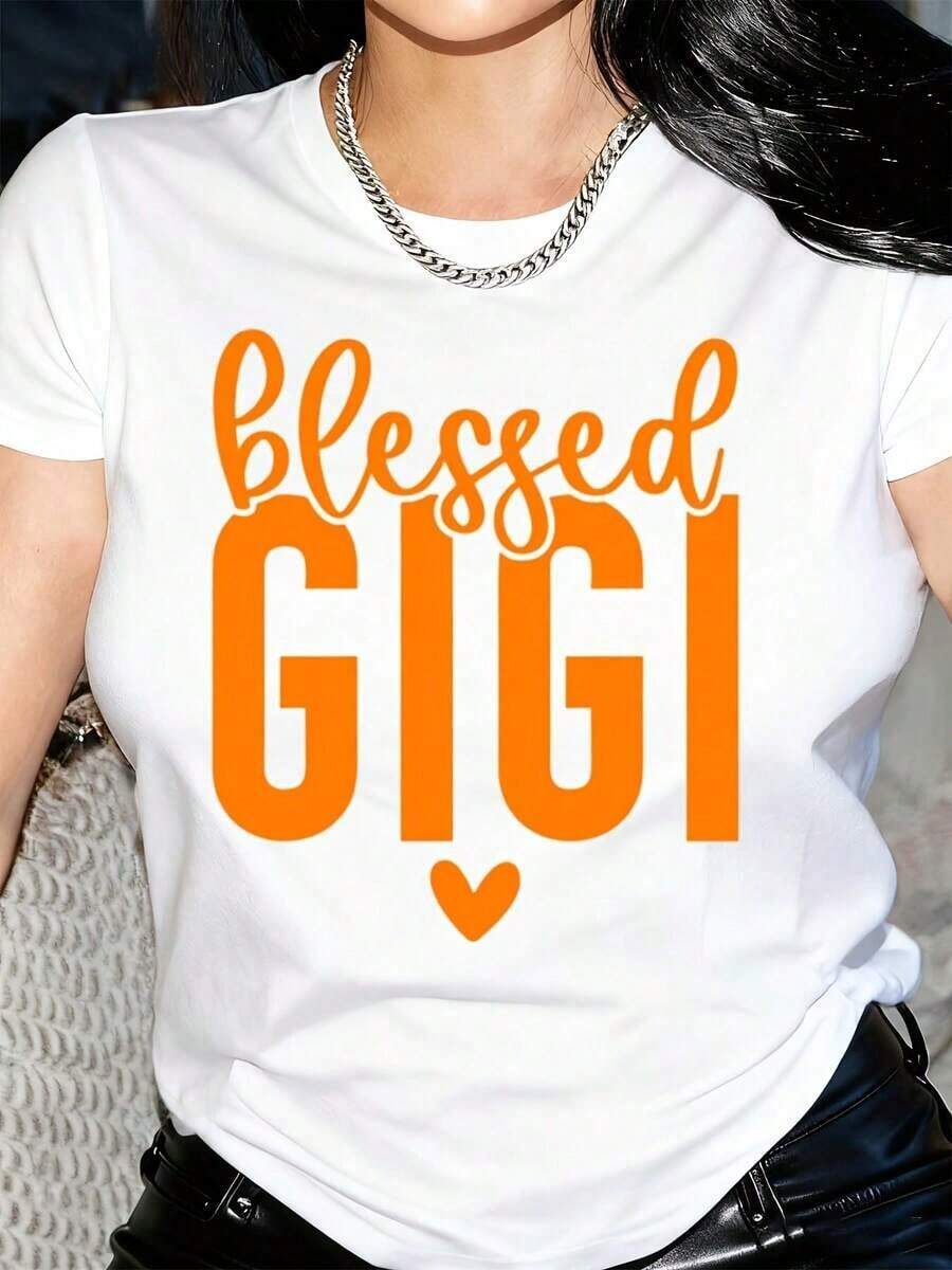 Camiseta Gigi, Camiseta Gráfica de Abuela, Linda Camiseta Gigi para Mujer, Regalo para Abuelas, Camiseta Gigi Life, Ropa de Amor Familiar - Blanco - Ver 1