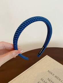 3pcs/1set Hair Accessories, Polka Dot Fashionable Minimalist Headband, Casual Polyester Fiber Headband, Suitable For All Seasons, Fluffy High Crown Headband, Create Fuller Hairstyles, Fashionable Polka Dot Hair Accessories, Versatile Elegant Lady Hair Clips, Suitable For Daily Styling And Various Occasions, Fashionable Hair Accessories, Headbands - Multicolor - View 4