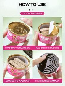 Canned Solid Car Air Freshener, Car Aromatherapy Balm Deodorizer Diffuser, Long-Lasting Fragrance To Refresh Car Interior Odors, Suitable For Sedans, SUVs, Trucks, RVs, Center Console, Cup Holder, Seat Side, Home Living Room, Bedroom, Bathroom, Office, Wardrobe And Travel Spaces, Helps Reduce Musty, Smoke, Pet, Damp And Daily Odors, Compact Round Can Design - A - View 10