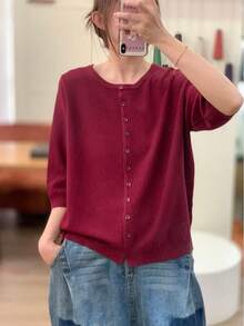 Women Lightweight Cardigans - Caramel - View 3