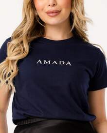 BLUSA FEMININA AMADA ALTO RELEVO - Azul Marinho - Visão 7