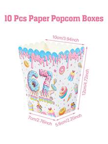 10 hộp bỏng ngô giấy hồng & xanh size 6/7, 67 hộp bỏng ngô dùng một lần chủ đề bánh donut & kem, hộp khoai tây chiên, hộp bánh mì, hộp đựng đồ ăn tiệc lễ hội & tráng miệng, trang trí tiệc mừng em bé, trang trí tiệc tiết lộ giới tính, khay đựng đồ ăn tiệc sinh nhật bé trai hoặc bé gái, phụ kiện tiệc sinh nhật em bé, quà tặng tiệc mừng em bé, hộp đóng gói quà tặng - Nhiều màu - Xem 13