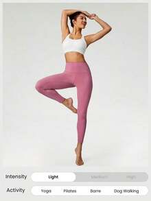 2026 GLOWMODE Featherfit™ High-Waisted Leggings With 24" Side Pocket - Rose - View 5