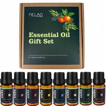 MELAO 8-Piece Essential Oil Gift Set, 10ml Per Bottle, 100% Natural Aromatherapy Oils For Diffuser, Humidifier, Massage, Skincare, Candle Making, Home, Office And Spa - 8 Pcs - View 2
