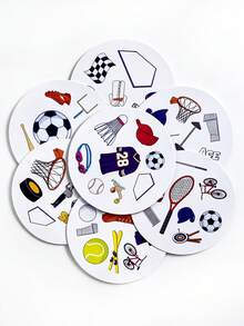 1 Set Sports Theme Fast Matching Card Game, Suitable For 2-5 Players, Card Material, For Ages 14+ - Baseball Green - View 4