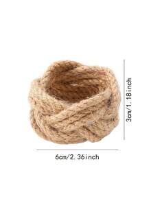 1/2/4/6/8/10/12/15/18/20/25 chiếc Vòng giữ khăn ăn bằng vải lanh dệt thủ công, họa tiết hoa - Chất liệu sợi đay tự nhiên, phù hợp với trang trí bàn ăn theo chủ đề hàng hải, hoàn hảo cho tiệc tùng, đám cưới, sinh nhật và không gian ăn uống. - Nhiều màu - Xem 5