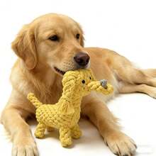 1pc Yellow Elephant Trunk Braid Dog Rope Toy - A Durable Biting Toy Suitable For Small/Medium-Sized Dogs, An Interactive Pet Toy That Helps Dogs Grind Their Teeth, Clean, And Play Interactively - Multicolor - View 5