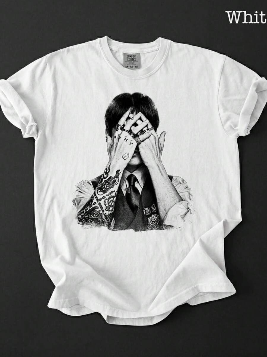 Camiseta Gráfica de la Gira de Jungkook Arirang: ® Shirt,blusas para mujer,blusas elegantes dama - Blanco - Ver 1