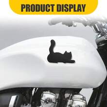 YoRise 3D Cat Metal Car Emblem, Cute Cat Car Decorations, Funny Rear Tailgate Emblem Badge, Waterproof Bumper Stickers, Automotive Exterior Accessories For SUV, Truck, Motorcycle (Matte) - Bóng loáng - Xem 5