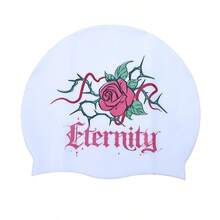 1pc Silicone Swimming Cap, Exquisite Floral Petal Print, Waterproof And Non-Irritating To Head, Fashionable New Style Swimming Cap Suitable For Swimming Pool, High Elasticity Swimming Cap - Multicolor - View 8