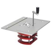 Router Riser With Top Plate, Router Lift Base, Woodworking Grooving, Trimming, Beveling, Router Table Base, Table Lift System - Silver - View 3