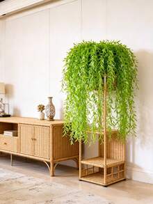 All-Season Artificial DIY Hanging Eucalyptus Vine, Dense Green Leaves, Luxury Faux Eucalyptus Vine, Artificial Ivy Wall Decor, Classic Home Decor, Wedding Party Decoration, Easy Installation, Realistic Outdoor Green Plant Effect, Birthday Graduation Gift, Fake Plants Kitchen Decor - Green - View 6