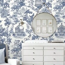 1 Cuộn Giấy Dán Tường Phong Cách Đồng Quê Cổ Điển, Họa Tiết Nhà Xanh, Kích Thước 44 * 300/500/1000cm (17.3 * 118.1/196.8/393.7 Inches), Tự Dính, Chống Thấm Nước và Có Thể Giặt, Có Thể Tháo Gỡ, Thích Hợp Cho Trang Trí Nhà Cửa, Nhà Bếp, Phòng Ngủ, Phòng Khách, Tủ, Tủ Quần Áo, Bàn, Sử Dụng Được Suốt Bốn Mùa - 1PC - Xem 10