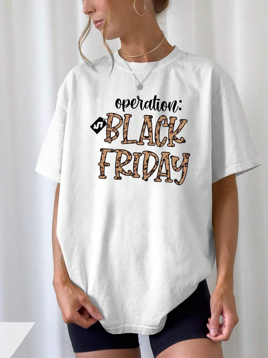 Viernes de Descuento Casual: Camiseta Estampada. Crea fácilmente un look dulce y casual. Perfecto para el tiempo libre de verano. Desplazamiento diario. Salidas informales. ¡Ropa para Vacaciones! - Alta calidad - Blanco - Ver 1