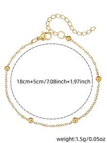 Set de 5 piezas de pulsera de acero inoxidable con cadena de ola y cuentas, adecuado para familia, amigos, parejas, uso diario, regalo - Conjunto de pulseras de acero inoxidable - Ver 5