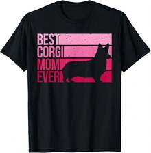 Camiseta Divertida de Mamá Corgi para Mujeres y Niñas, Amantes de Perros Pembroke Corgi - Negro - Ver 1