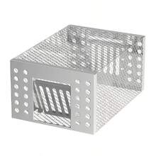 Heavy Duty Reusable Iron Rat Trap - Designed For Trapping Mice, One-Way Door Design, Allows Entry But Not Exit, Silver Color - A - View 12
