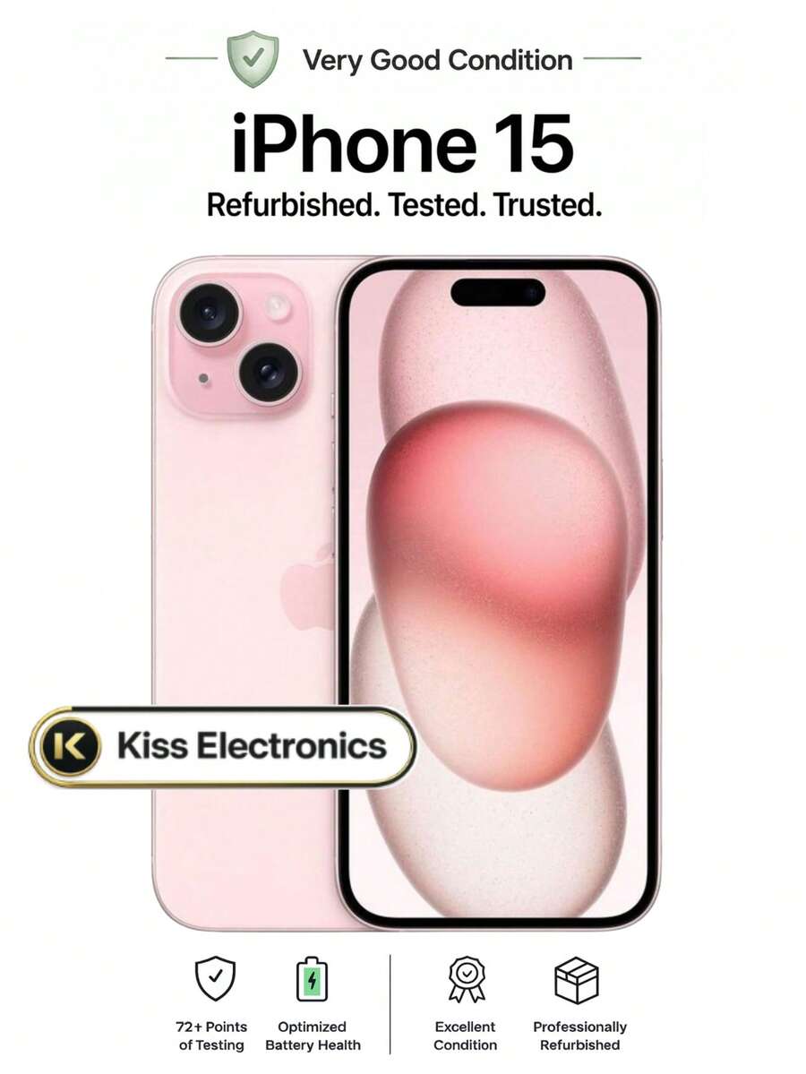 Apple IPhone 15 - Fully Unlocked Very Good - Grade B Condition Refurbished - 粉色 - 查看 1