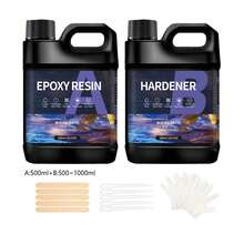 500ml/1000ml Professional AB Epoxy Resin Kit, 1:1 Ratio, Transparent Crystal Clear, Suitable For Art Casting, Jewelry Coating, Coasters, DIY Crafts - A - View 11