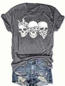 Camiseta de mujer para primavera y verano - Negro - Ver 9