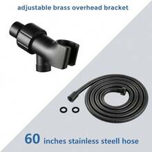 Iopsk - Cabezal de ducha con 7 combo de pulverización cabezal de ducha de mano con interruptor de encendido/apagado cabezales de ducha desmontables de alta presión con manguera de 60 pulgadas de - Mate negro - Ver 6