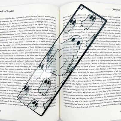 1pc Ghost & Friends Bookmark, Ideal Gift For Readers, Friends, Classmates, Back To School, Party Decoration, Cute Ghosts, Interesting Decor, Gift Basket Filler
