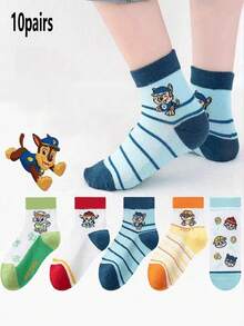 Paw Patrol 5/10双装汪汪队立大功卡通透气中筒袜，男女童均适用，尺码2-14岁 - 彩色 - 查看 7
